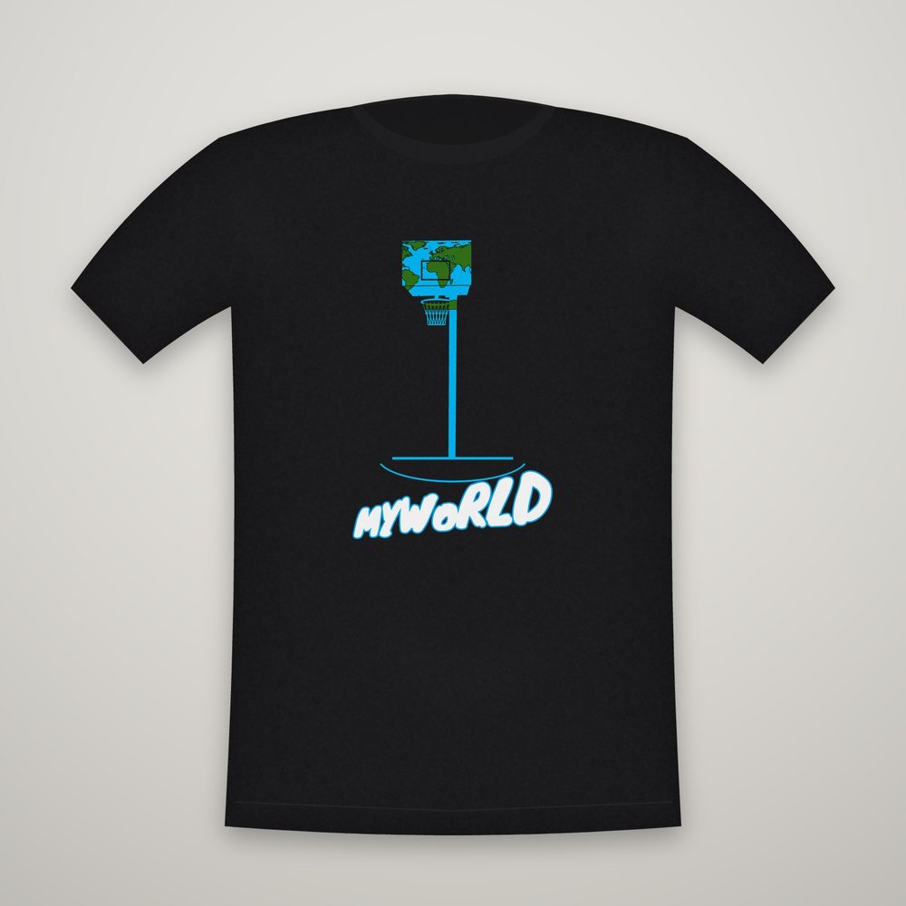 The One-of-One Tee mockup in the MYWoRLD house style